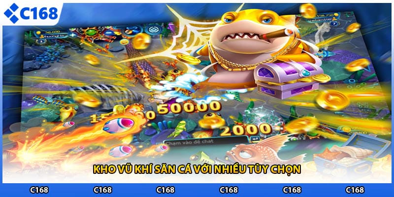 Kho vũ khí săn cá với nhiều tùy chọn