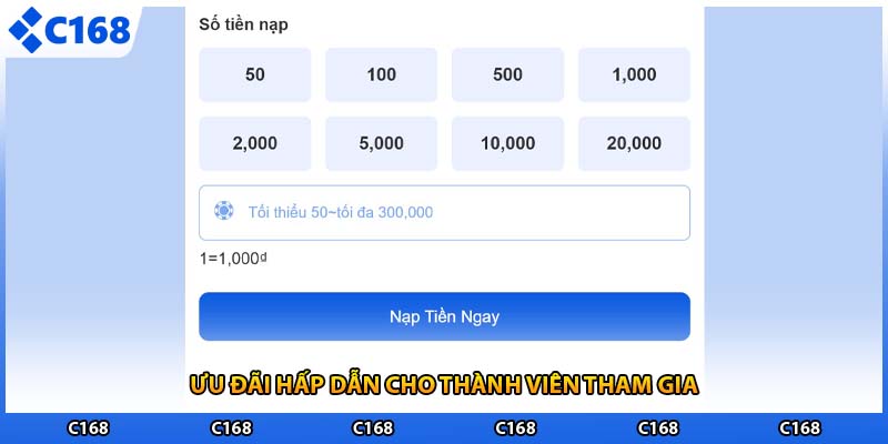 Ưu đãi hấp dẫn cho thành viên tham gia